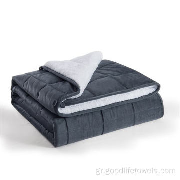 Προσαρμοσμένη διπλή όψη Polyester Sherpa Fleece Βαθμολογημένη κουβέρτα